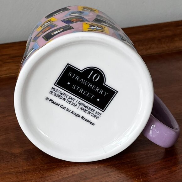 10 Strawberry Street Planet Cat Literary Mug Kitty Book Covers Angie Rozelaar - Picture 6 of 10